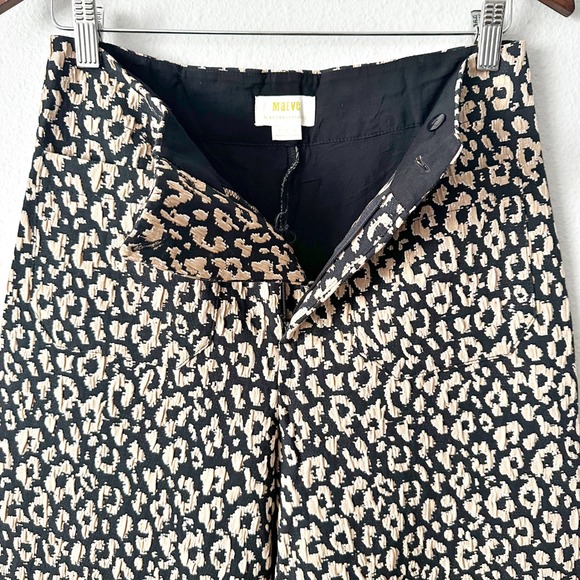 Maeve Brocade Leopard Print Wide Leg Pants & Crop Top Vest Set Women Size 2 - Picture 5 of 16